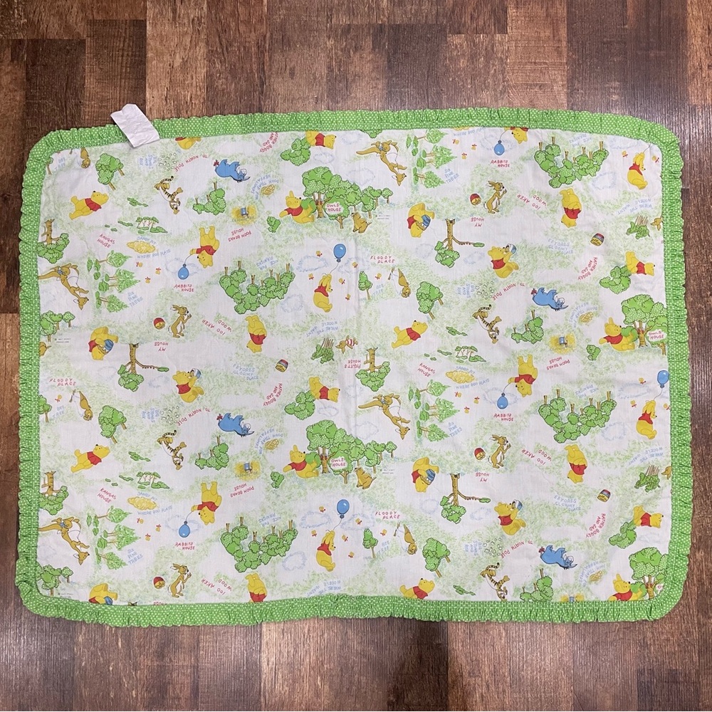 Vintage 1985 Sears Winnie the Pooh Baby Blanket Disney Productions 34x44